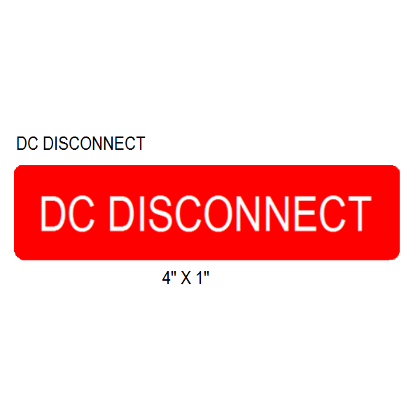 Label 5 DC DISCONNECT