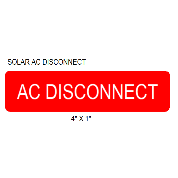 Label 6 AC DISCONNECT