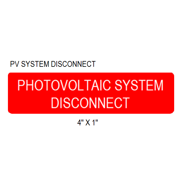 Label 7 PV SYSTEM DISCONNECT