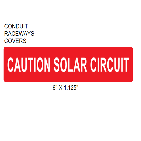 Label 8 Caution Solar Circuit