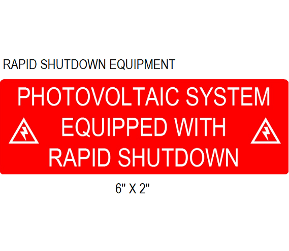 Label 18 Rapid Shutdown